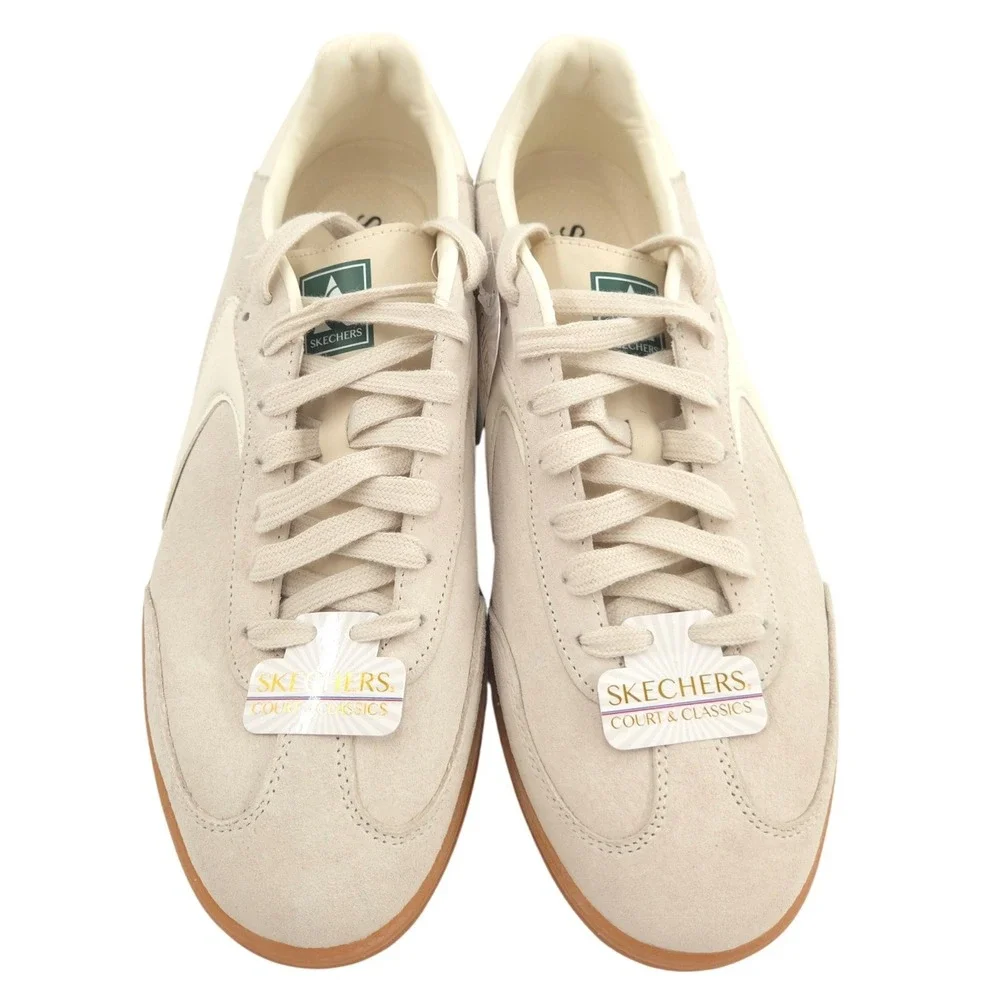 Skechers Hotshot Azir Sneakers Mens 10 Beige Suede Court Classics Shoes NEW